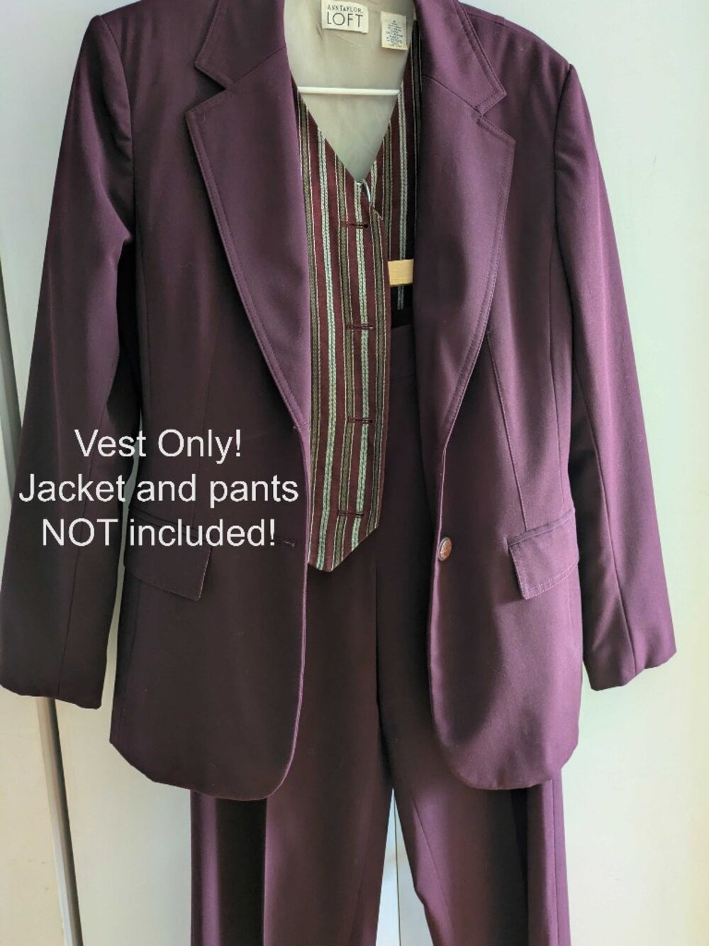 Vintage Ann Taylor Loft Striped Linen Blend Vest Size 8 | Versatile capsule chic - Picture 10 of 13